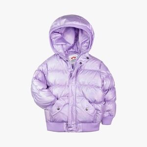 Appaman Puffy Coat 4T Toddler Metallic Lavender Duck Down Jacket Outdoor GUC